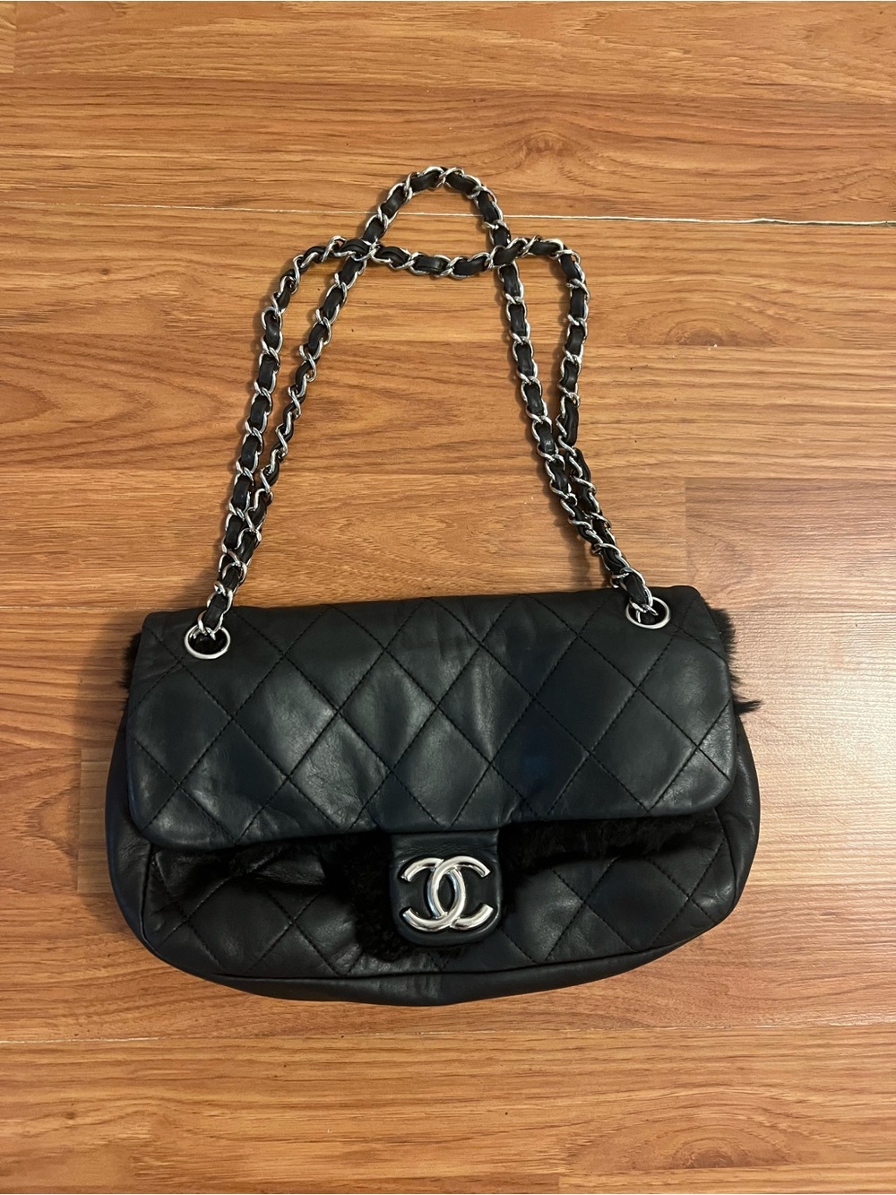 Chanel Lamb Leather x Rabbit Fur